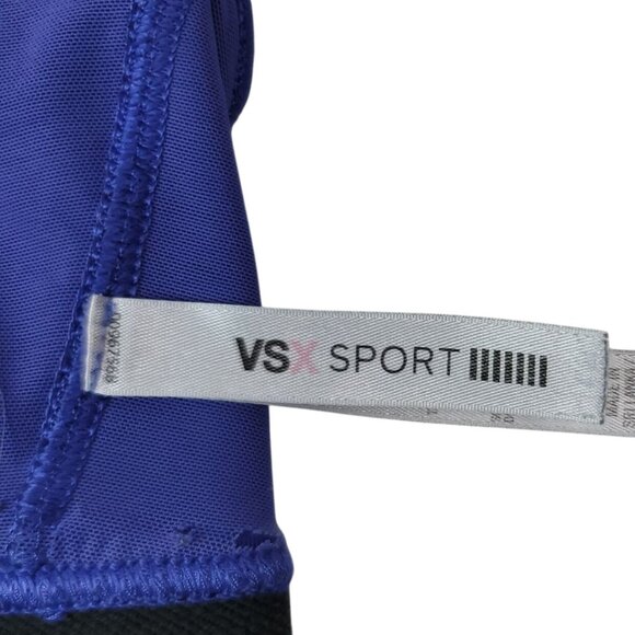 Victoria's Secret VSX Player Sport Bra Blue Large Full Coverage Racerback READ - Picture 8 of 11